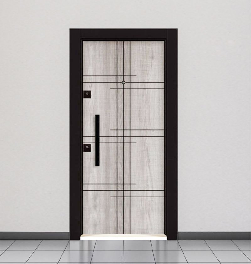 Grey/Oak Steel Door RAW3003
