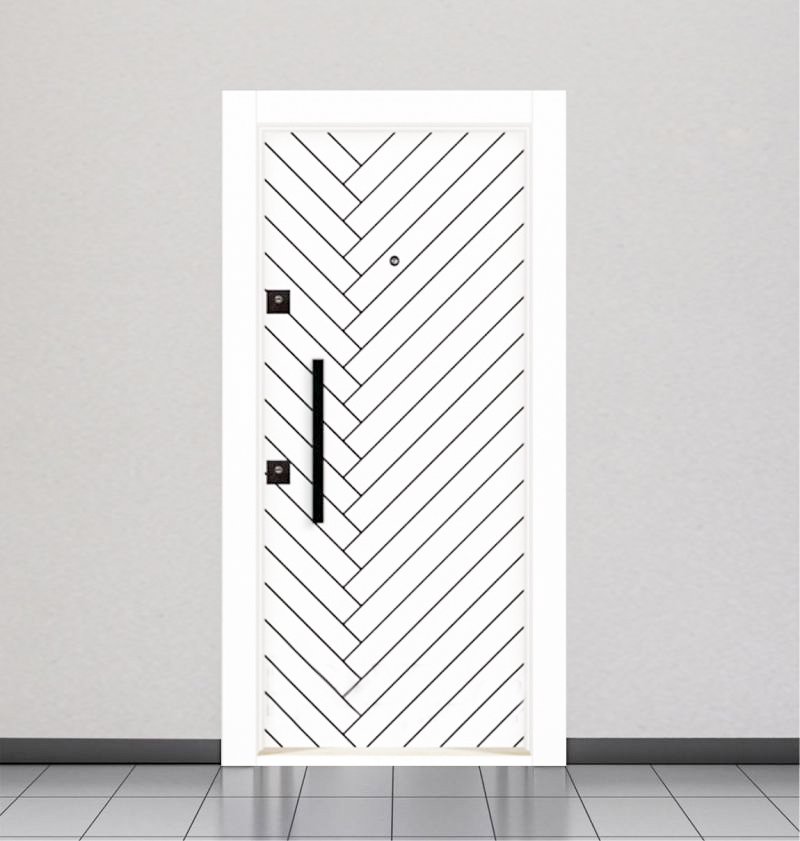 Rustic / White Steel Door RAW3002