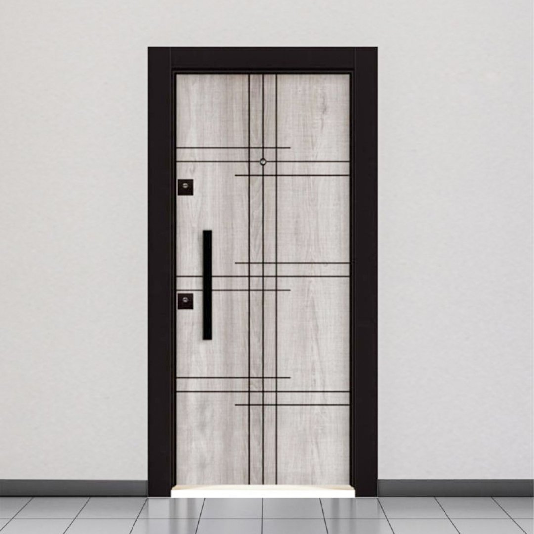 Grey/Oak Steel Door RAW3003