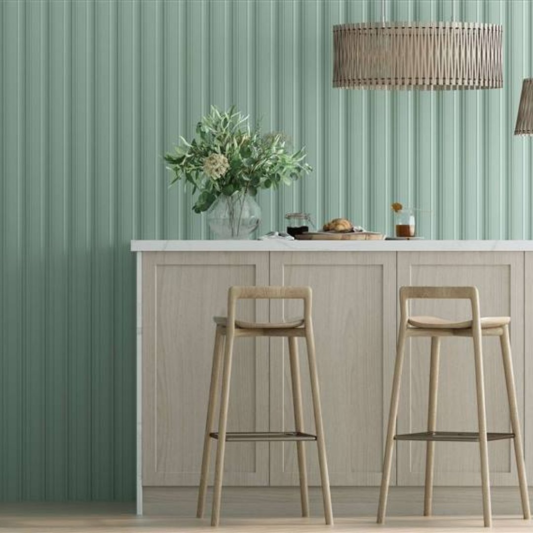 LM1801 Wainscoting لمسة ناعمة باللون الأخضر المائي