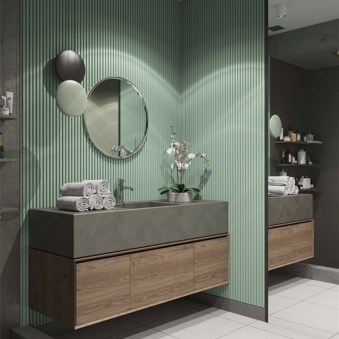 LM1803 Wainscoting Soft Touch Water Green