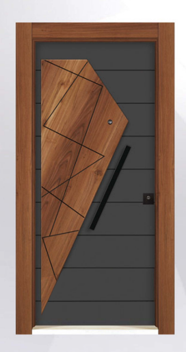 DecoDoor Lüks Seri 5007 Çelik Kapı Antrasit-Saruhan
