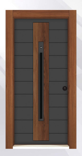DecoDoor Lüks Seri 5008 Çelik Kapı Antrasit-Saruhan