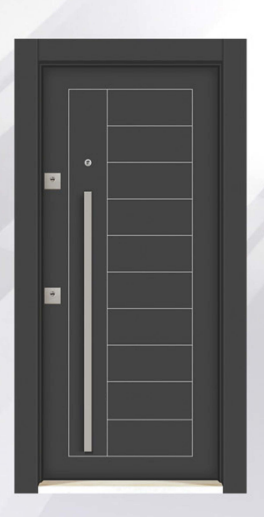 DecoDoor Kompozit Seri 6003 Çelik Kapı Antrasit