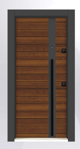 DecoDoor Doğal Taş Kompakt Seri 7003 Çelik Kapı Kompakt Antrasit