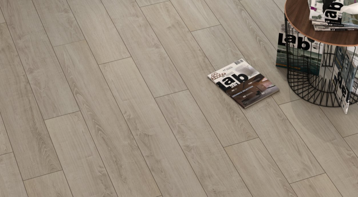 DesignFloor Derzli Laminant Parke 12mm SU GEÇİRMEZ Polar 627 Solid Plus Plank